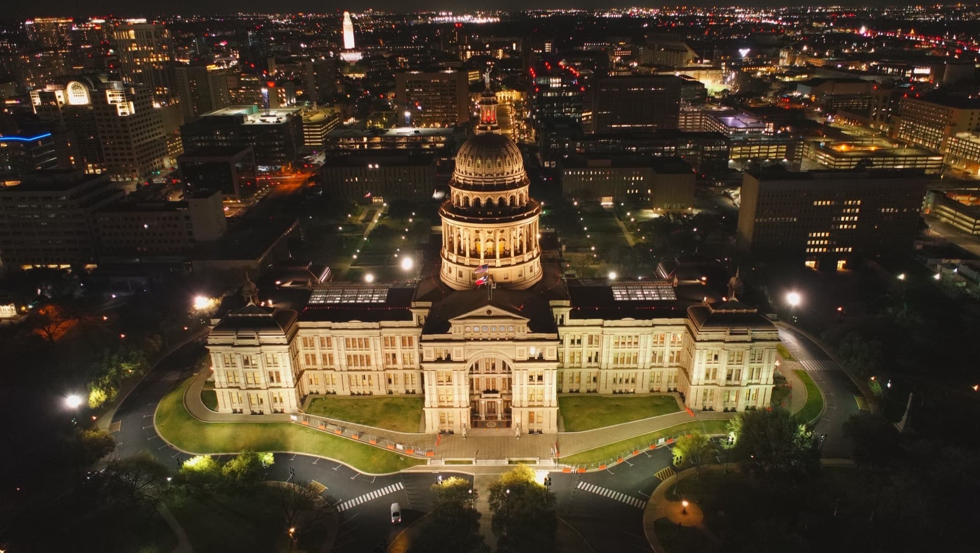 Aerial landscape showing environmental context
