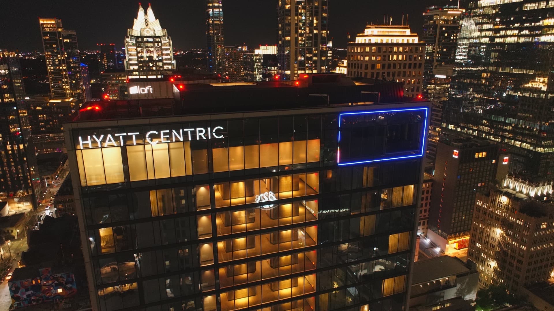 Aerial landscape with surrounding terrain